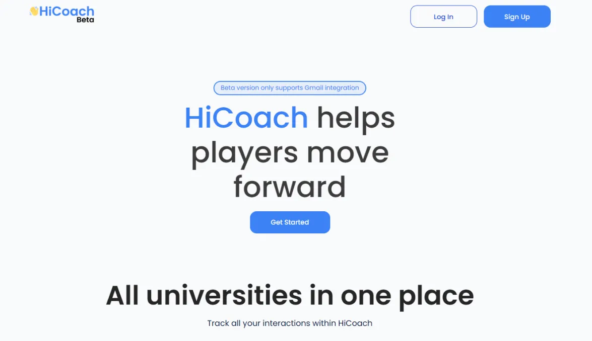 HiCoach's website